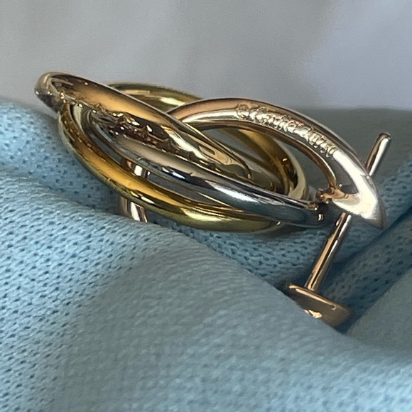 1pair Cartier all Color Gold Include Family Circles Hoop Earrings Mother’s Day - Picture 13 of 16